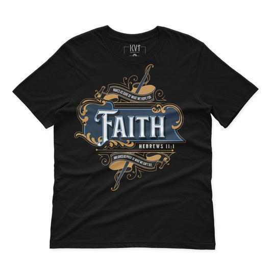 Kresťanské tričko FAITH /Hebrews 11:1/ - Gracefolk