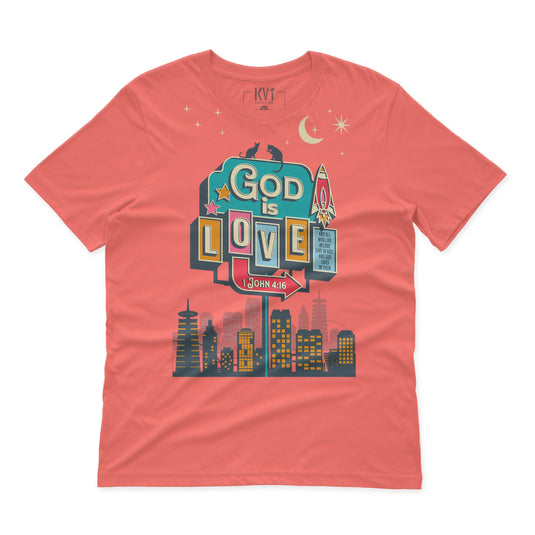 Kresťanské tričko GOD IS LOVE - Gracefolk