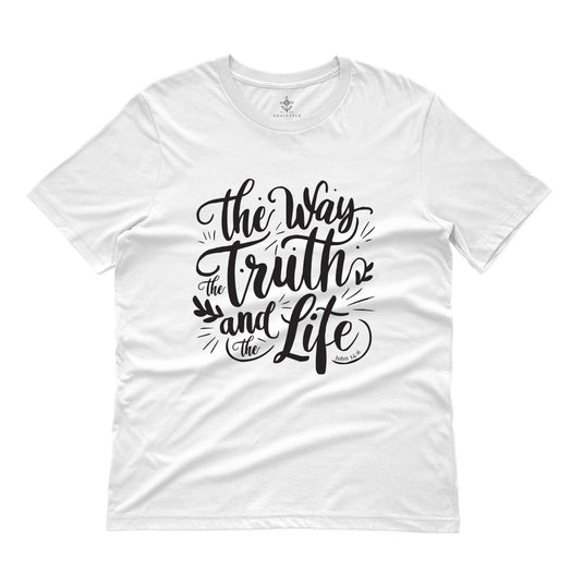 Tričko s bibickým citátom Cesta, pravda a život - Gracefolk