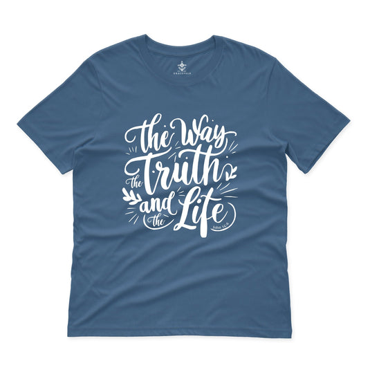 Tričko s bibickým citátom Cesta, pravda a život - Gracefolk